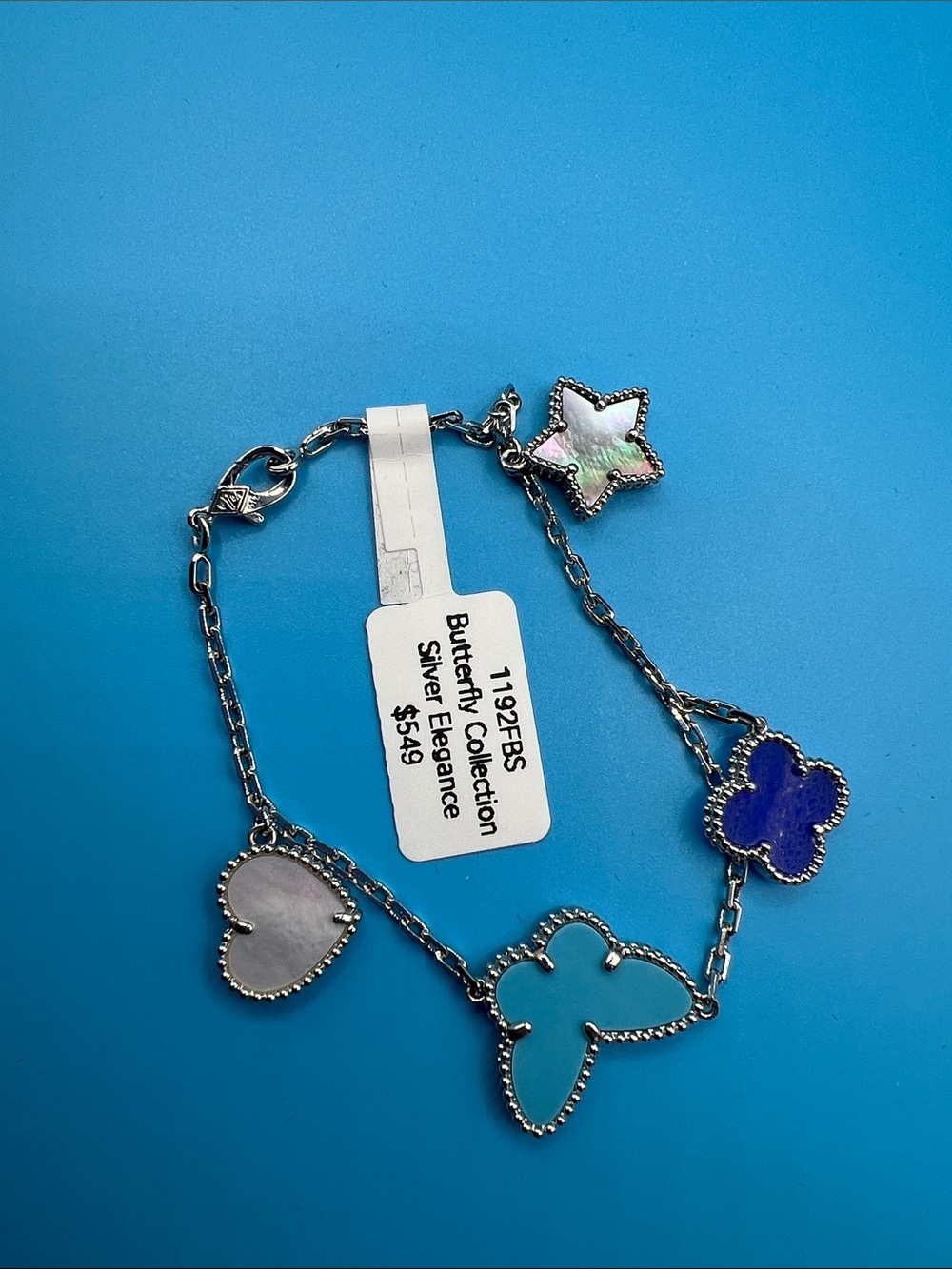 Multicolor Charm Bracelet - Silver Tone